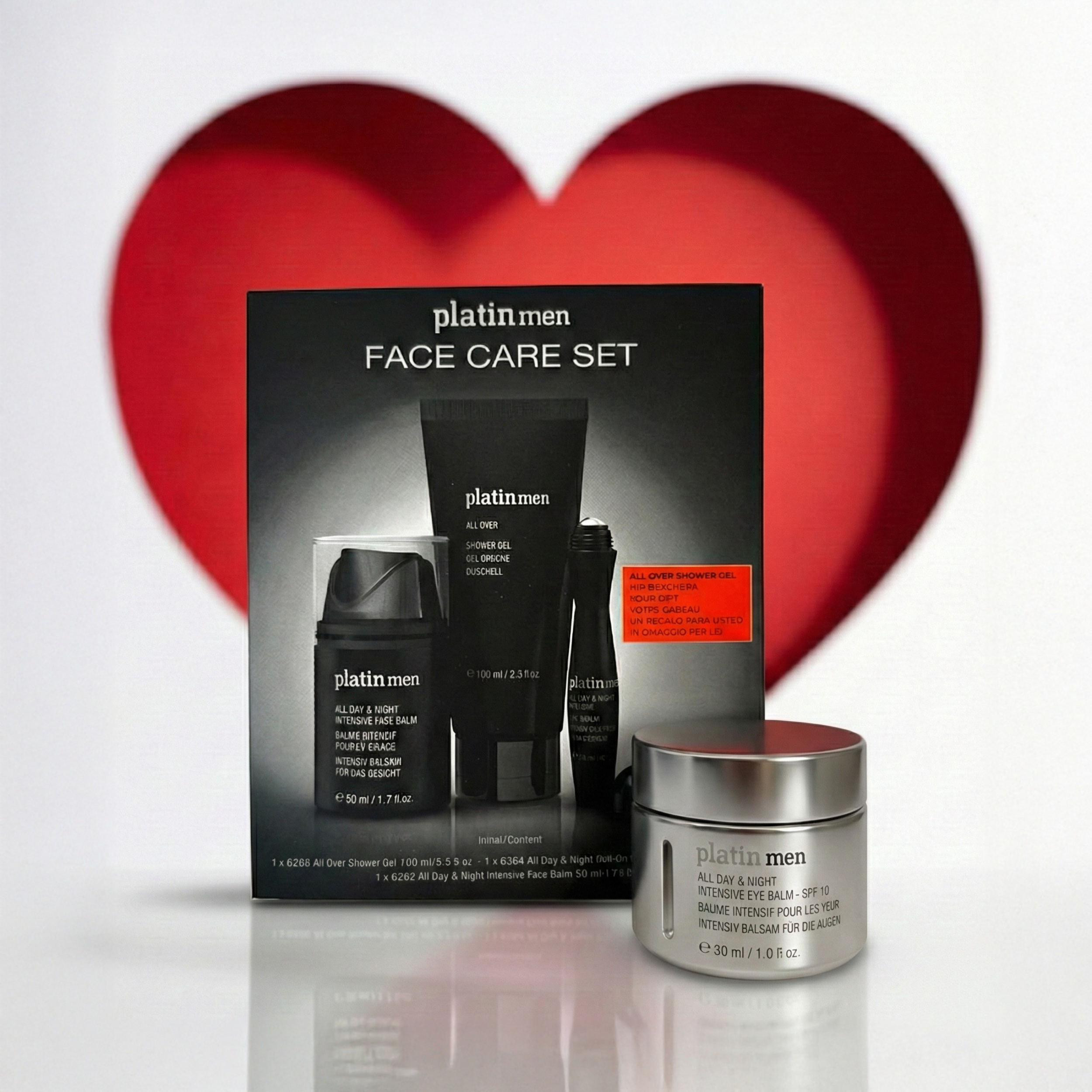 platinmen Face Care Set + All Day & Night Intensiv Balsam für die Augen