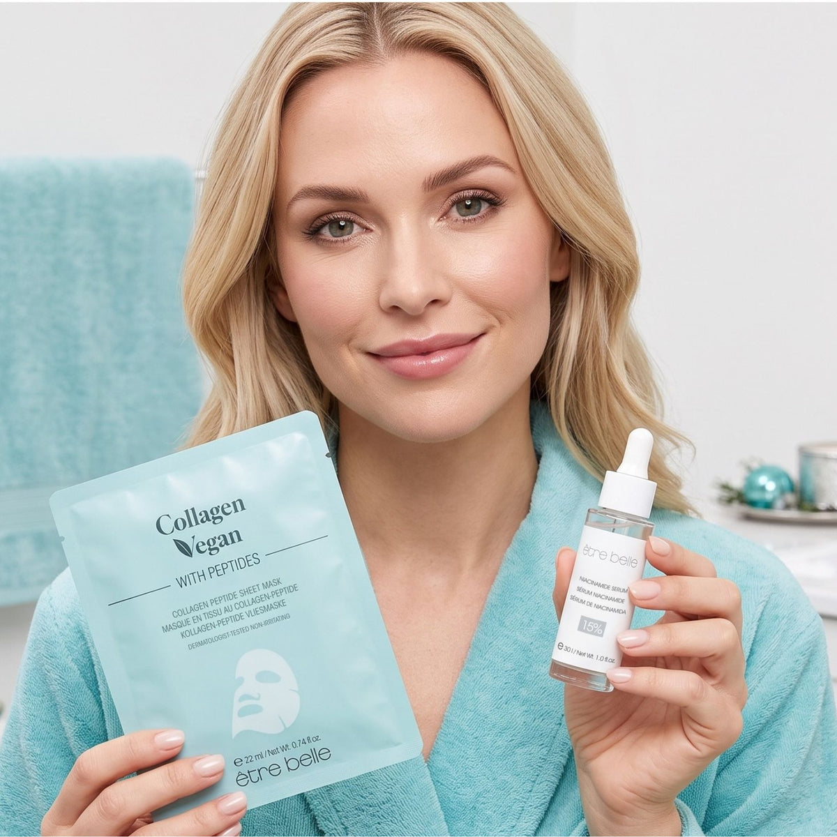 NIACINAMIDE SERUM 15% + GRATIS Collagen Vegan Peptide Vliesmaske