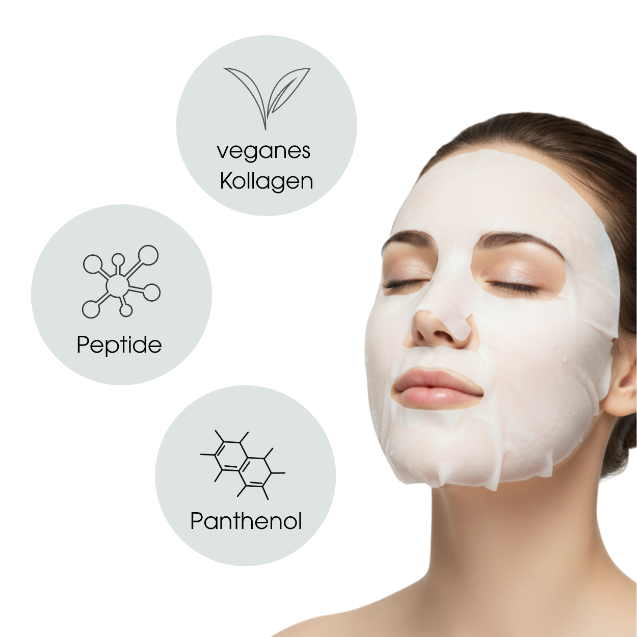 Collagen Vegan Peptide Vliesmasken-Set