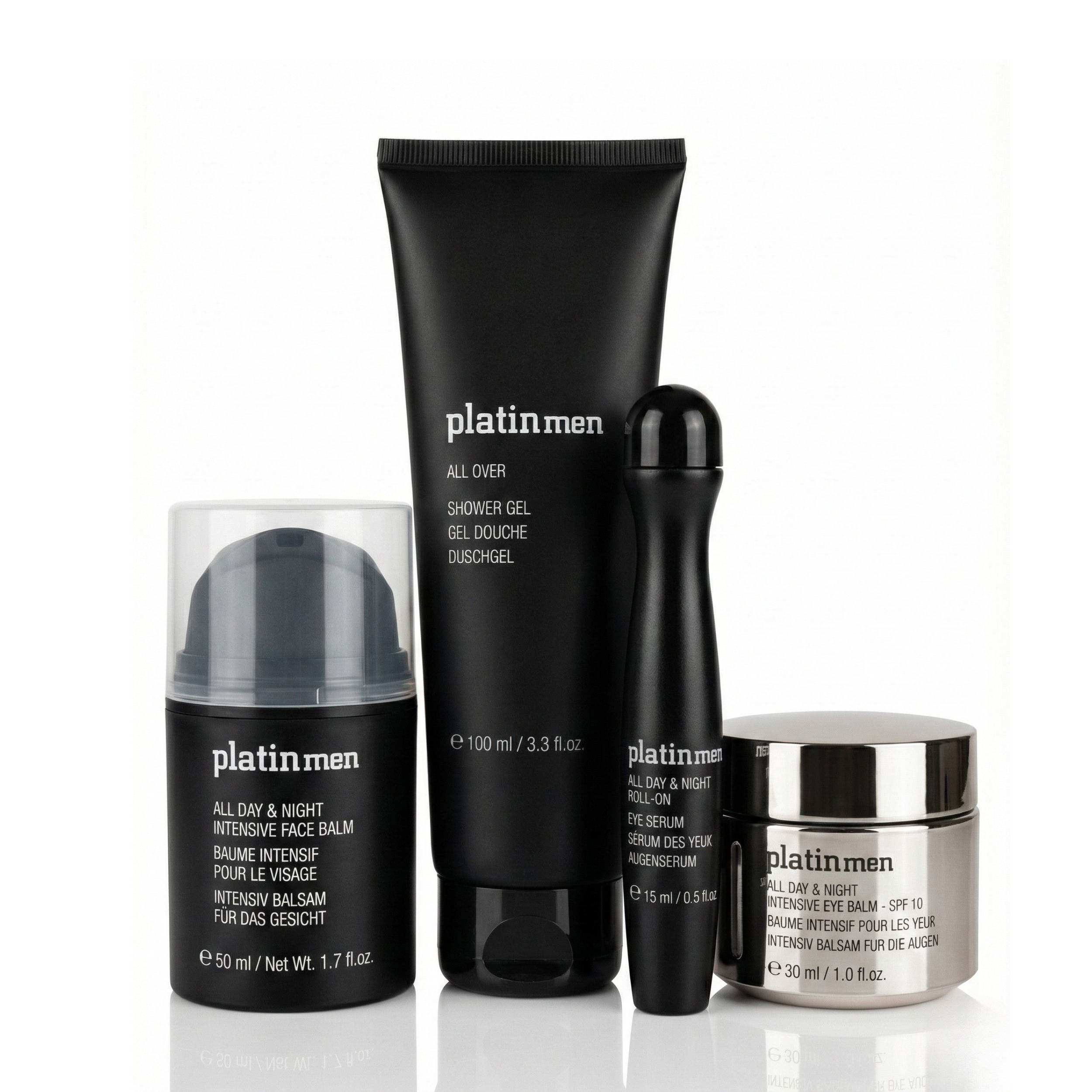 platinmen Face Care Set + All Day & Night Intensiv Balsam für die Augen