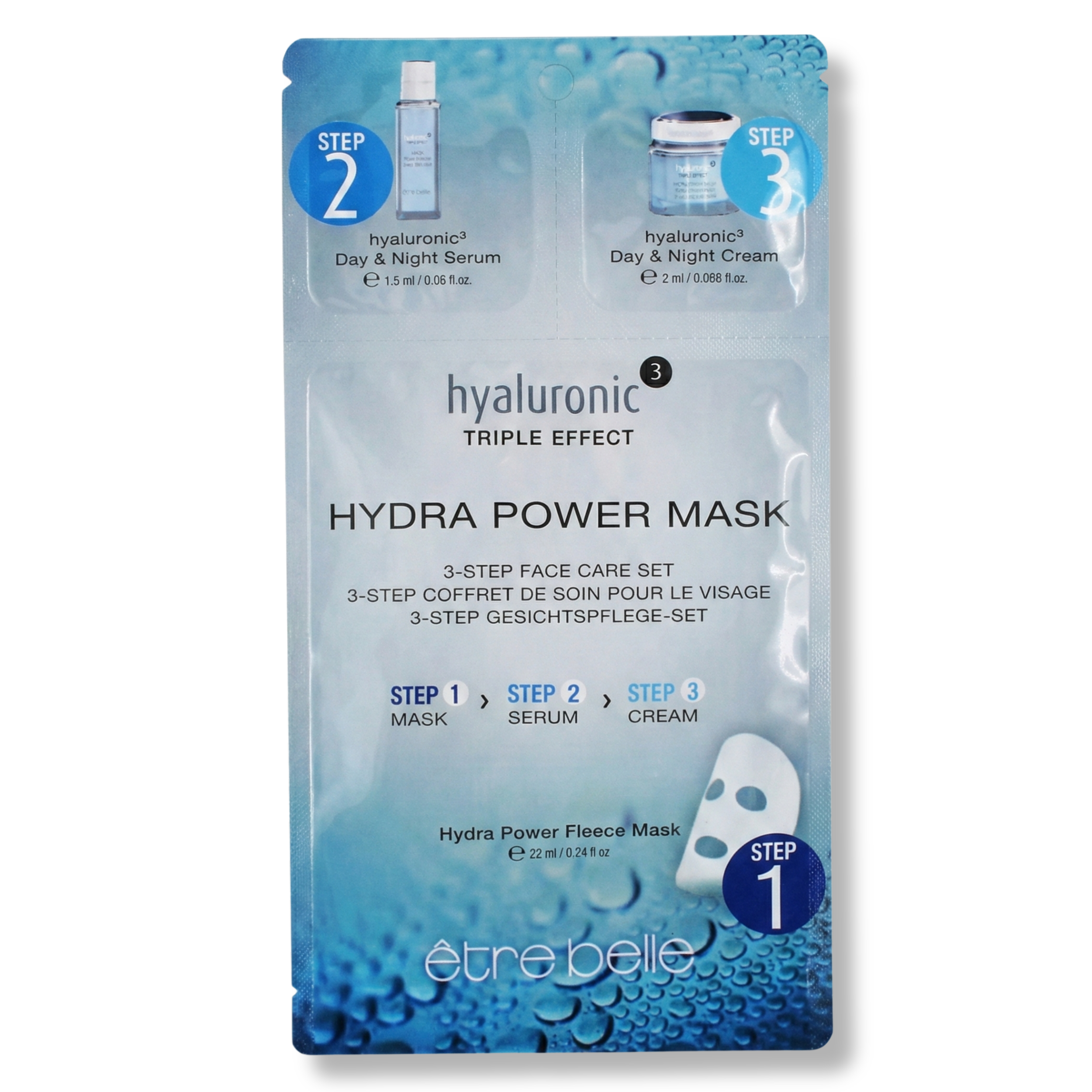hyaluronic³ 3-step facial care set | être belle cosmetics