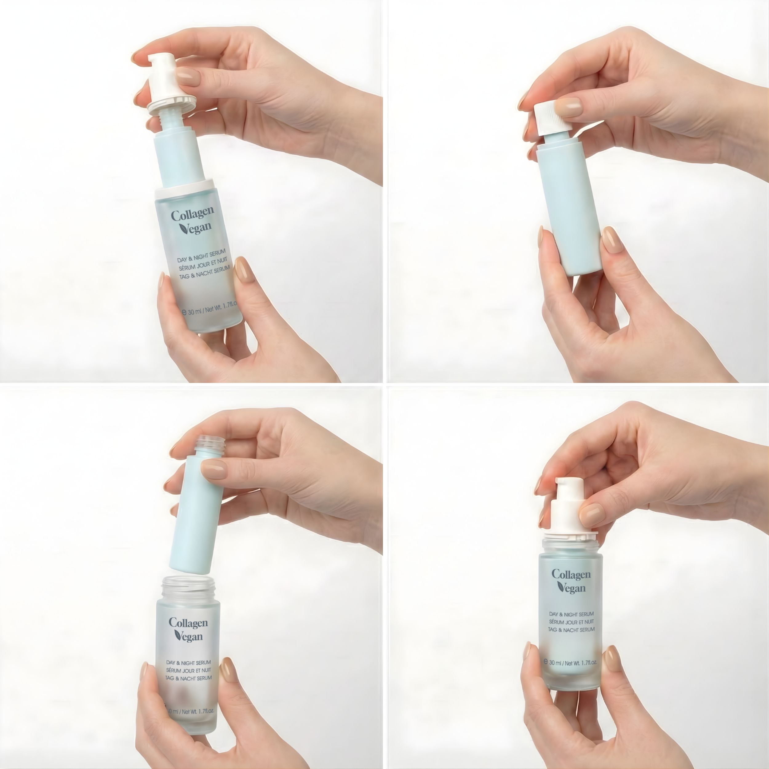 Collagen Vegan Peptide Tag & Nacht Serum