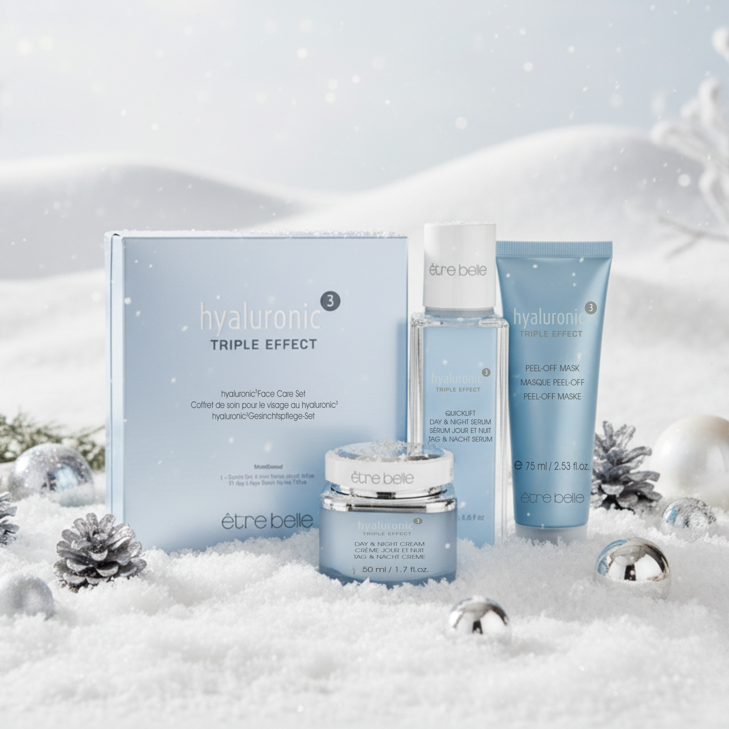 hyaluronic³ Gesichtspflege Set + GRATIS Peel-Off Maske