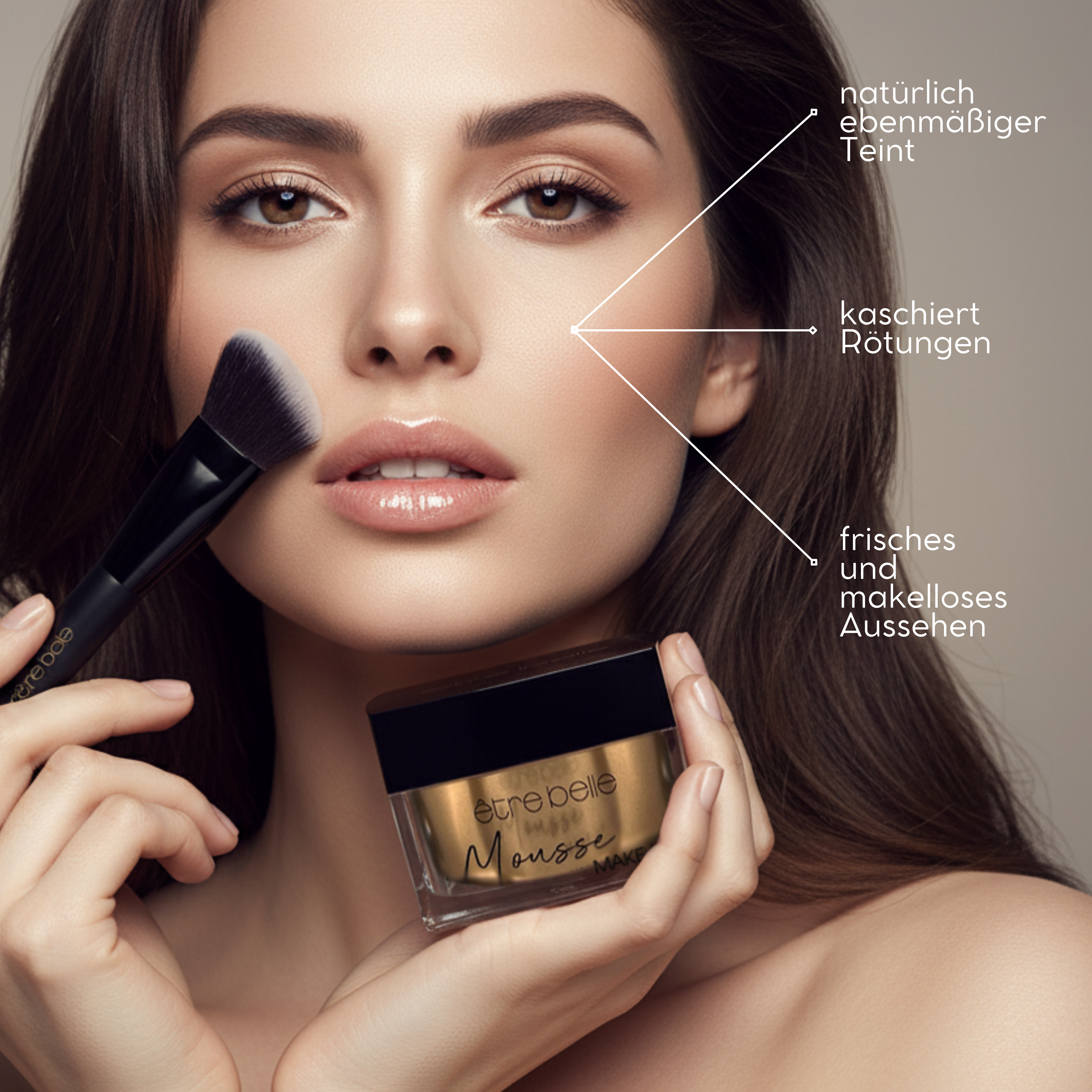 Mousse Make-up + GRATIS Make-up Pinsel