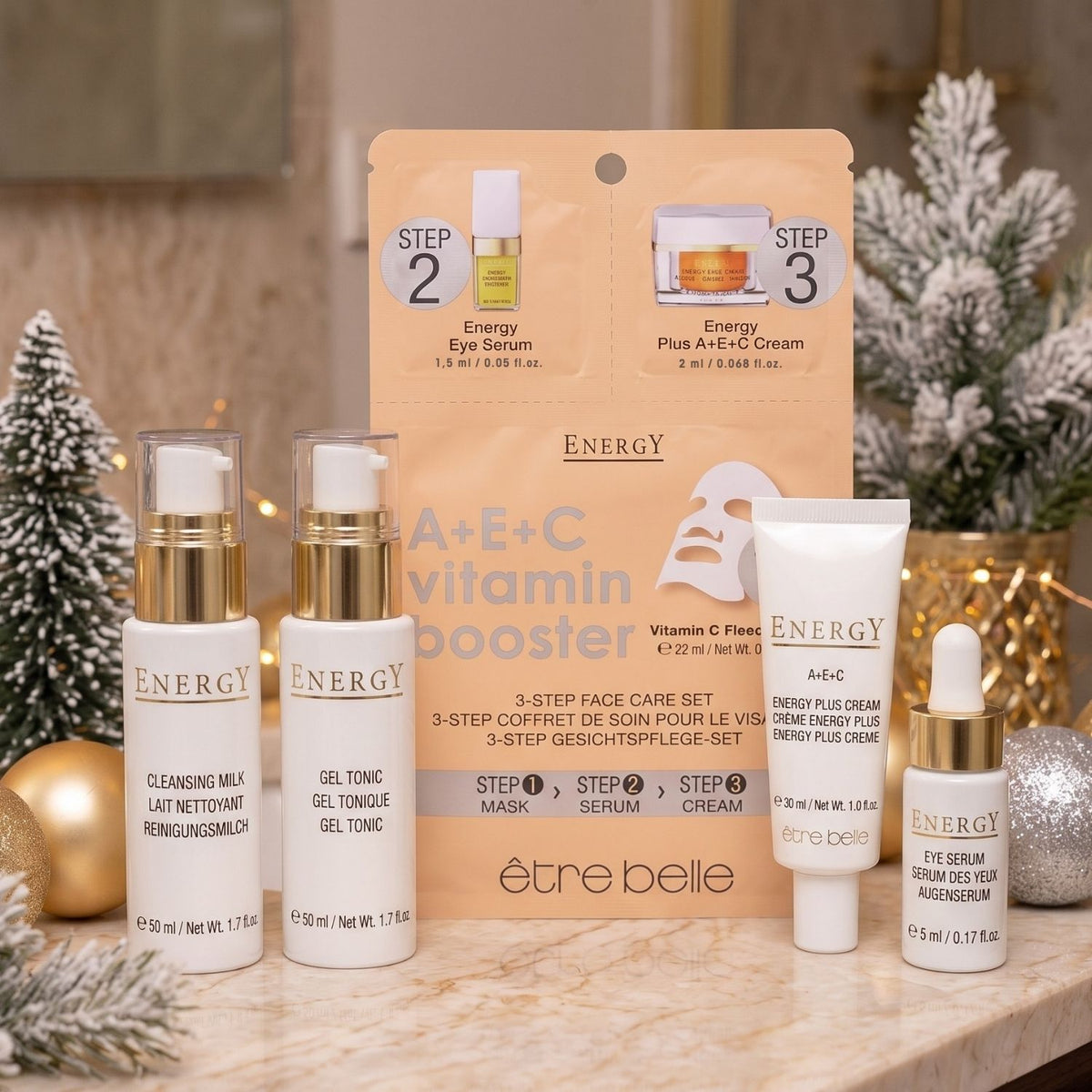 Energy Reiseset + GRATIS 3-Step Gesichtspflege-Set