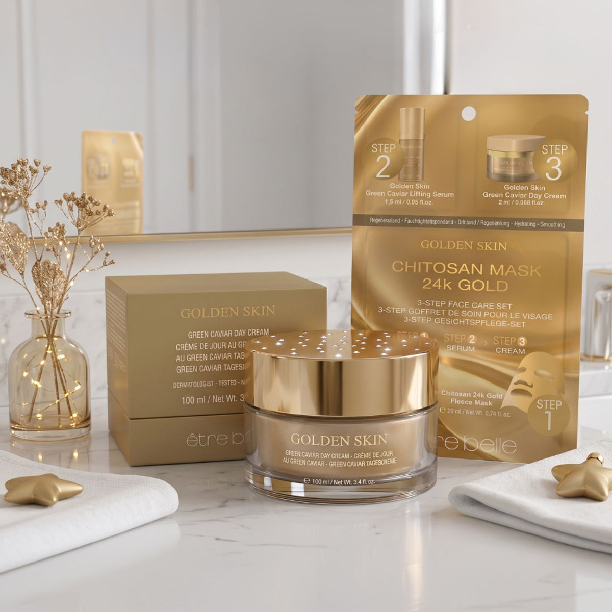 Golden Skin Green Caviar Day Cream – Limited Edition
+ FREE 3-Step Mask
